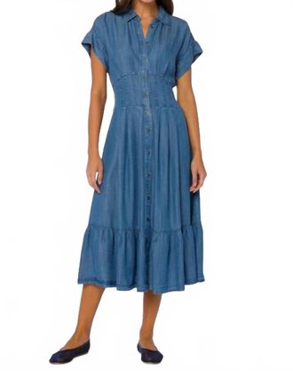 Velvet Heart Emily Midi Shirt Dress In Denim