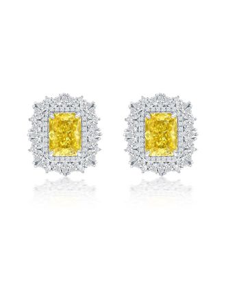 Suzy Levian Suzy Levian Gala Collection Silver Cz Stud Earrings