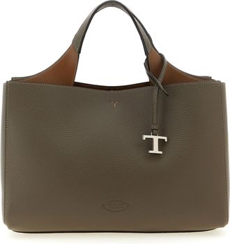 Tod's Gray Calfskin Womens Handbag