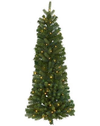 Nearly Natural 4Ft Flat Back Wall Hanging Artificial Christmas Tree