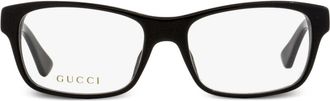 Gucci thick brim rectangular glasses - Zwart