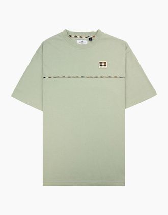 Aquascutum Mens Aquascutum Club Check Piping T Shirt Salvia 34 - Green - Size: 36