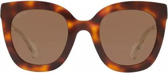 Gucci GG0564SN002 Cat-Eye Tortoiseshell Sunglasses - Brown