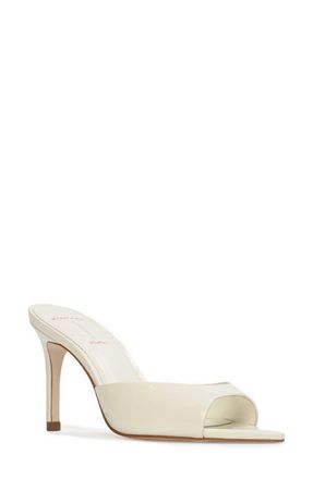 Black Suede Studio Brea Pointed Toe Sandal in Coconut Patent at Nordstrom, Size 7.5Us