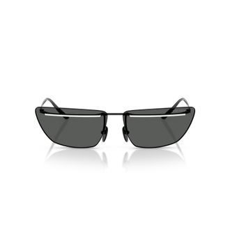 Prada 0pr C52s Angular Black Metal Sunglasses