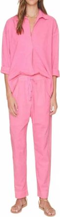 Xirena Draper Pull On Pant With Drawstring Waist In Rose Pink