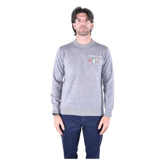 MC2 Saint Barth Heron Light Crewneck Sweater - Heren - Truien - Grijs - Maat: M Wol