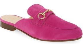 Bruno Magli Dalia Horsebit Mule in Pink Suede at Nordstrom Rack, Size 10.5