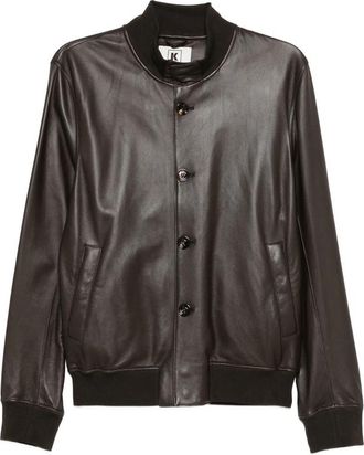 Kired Buttoned Leather Jacket