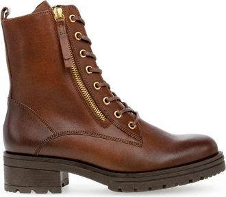 Gabor Leren veterlaarsjes - Dames - Veterlaarzen - Bruin - 41 EU - Leer - Schoenen