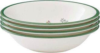 Spode Set Of 4 Christmas Tree 8In Ascot Cereal Bowls