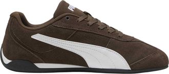 Puma Dames/Dames Replicatch Su&egrave;de Trainers (Bruin/Wit)