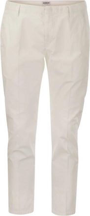 Dondup Alfredo Slim-fit Broeken - Heren - Slim Fit Broeken - Wit - W36 - Katoen - Broeken