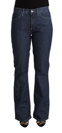 Gianfranco Ferre Cotton Mid Waist Fla Womens Jeans