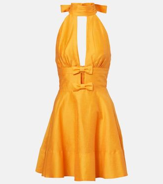 Rebecca Vallance Cera cutout halterneck minidress