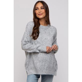 Pinkblush Speckled Knit Sweater in Grey at Nordstrom, Size Medium