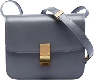 Celine Pre-owned Classic Box Bag - Dames - Vintage Schoudertas - Blauw - ONE Size - Leer - Vintage