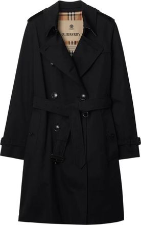Burberry belted double-breasted trench coat - Black
