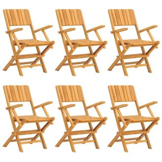 Berkfield Home Beautiful 7 Piece Garden Dining Set Solid Wood Teak in Brown