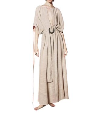 Lace Kaftan Maxi In Sand