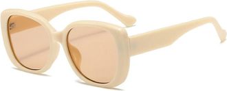 Generic Square Men Outdoor Sunglasses Women Vacation Sports Driving Sun Glasses(Beige)