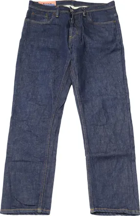 Acne Studios Slim Tapered Jeans in Indigo Blue Cotton