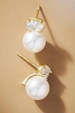 Shashi Cleo Pearl Stud Earrings