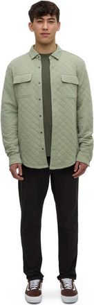 tentree Quilted Colville Shacket in Light Moss Heather at Nordstrom, Size Xx-Large