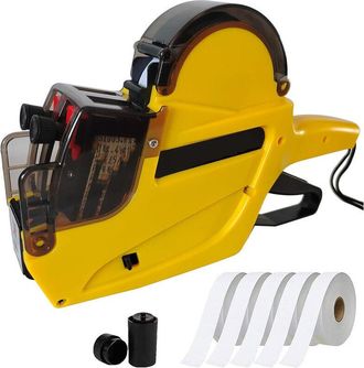 OEM Impresora De Etiquetas De Precio Mx6602 De 2 L&iacute;neas Y 20 Posiciones, Kit De Impresora De Etiquetas Digital Para Oficina Y Comercio (amarilla) Con 2000