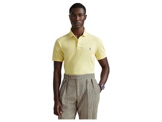 Polo Ralph Lauren Classic Fit Stretch Mesh Polo Shirt Mens Short Sleeve Knit Wicket Yellow 1 : 2XL, Cotton/Elastane