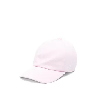 Courr&egrave;ges 125ACT039CO Logo-Embroidered Cotton Baseball Cap - Pink
