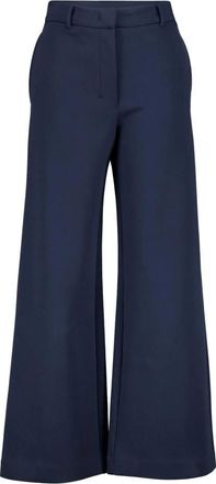 Max Mara Broeken, Dames, Blauw, L, Wide Broeken