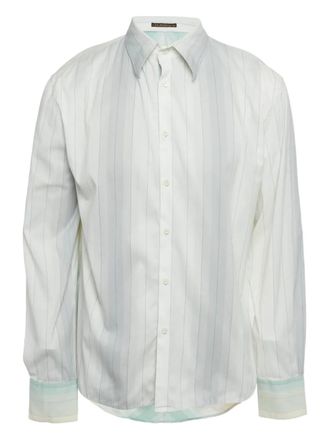 Cavalli stripped cotton shirt - White