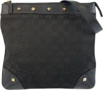 Gucci Pre-owned Cross Body Bags, female, Black, Size: ONE SIZE Pre-owned Canvas gucci-bags