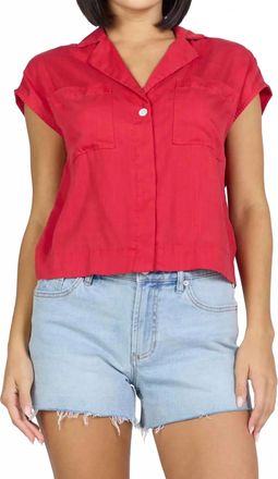 Dear John Denim Cruz Button Up Top In Salsa
