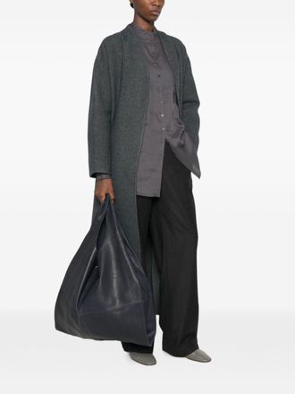 Cortana Slouchy Leather Tote Bag - Black