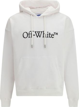 Off-white White Relaxed Logo Hoodie