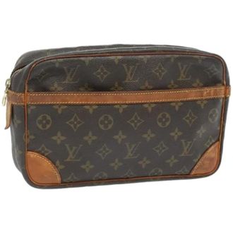 Louis Vuitton Pre-owned Canvas clutches - Dames - Pre-owned - Bruin - Maat: ONE Size Leer
