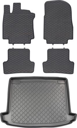 OEM Juego De Alfombrillas De Goma Para Renault Clio Iv Kombi (marzo De 2013 A 2020) + Alfombrilla Para El Maletero