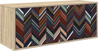 vidaXL Mueble De Tv Montado En La Pared Ommen 102 X 33 X 40 Cm Vidaxl