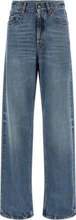 Saint Laurent V-Shaped Waist Jeans Celeste-Donna