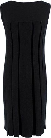 Herm&egrave;s Black Cashmere Knit Pleated Dress Size XXS