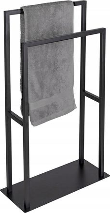 WENKO Rivaltana Toallero De Pie Negro Mate 46x80 Cm