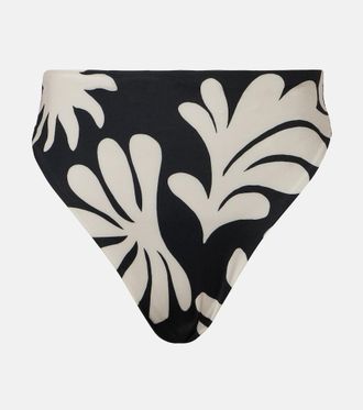 Cala de la Cruz Lulu printed high-rise bikini bottoms