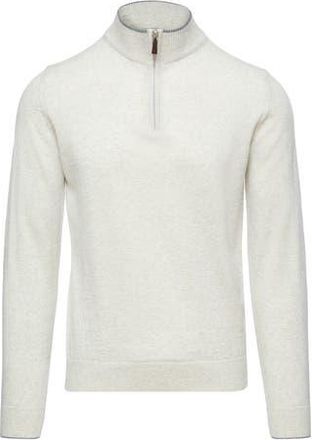 Emanuel Berg Light Gauge High Neck Quarter Zip Merino Wool Sweater in Light Grey at Nordstrom Rack, Size X-Large