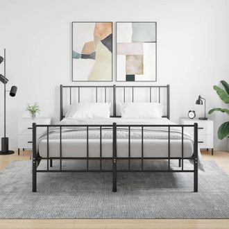 vidaXL Vidaxl - Mesita Noche 2 Uds Madera Ingenier&iacute;a Blanco Brillo 40x35x47,5cm
