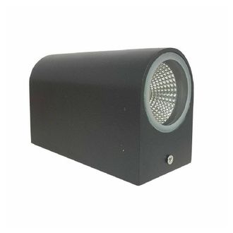 Trade Shop Trade Shop Traesio - Trade Shop - Applique Doppia Luce Led 10w Nero Bianco Lampada Parete Up Down Faretto Esterno - Negro