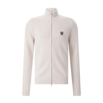 Belstaff Truien & Vesten, Heren, Wit, 2Xl, Wol, Watch Zip Cardigan