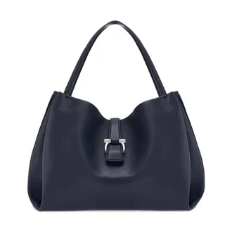 Ferragamo Dames, Tassen, Blauw, Maat: ONE Size Leer