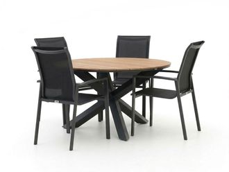 Bellagio la vita attrattiva Forza Centallo/Fidenza &oslash;126cm dining tuinset 5-delig stapelbaar